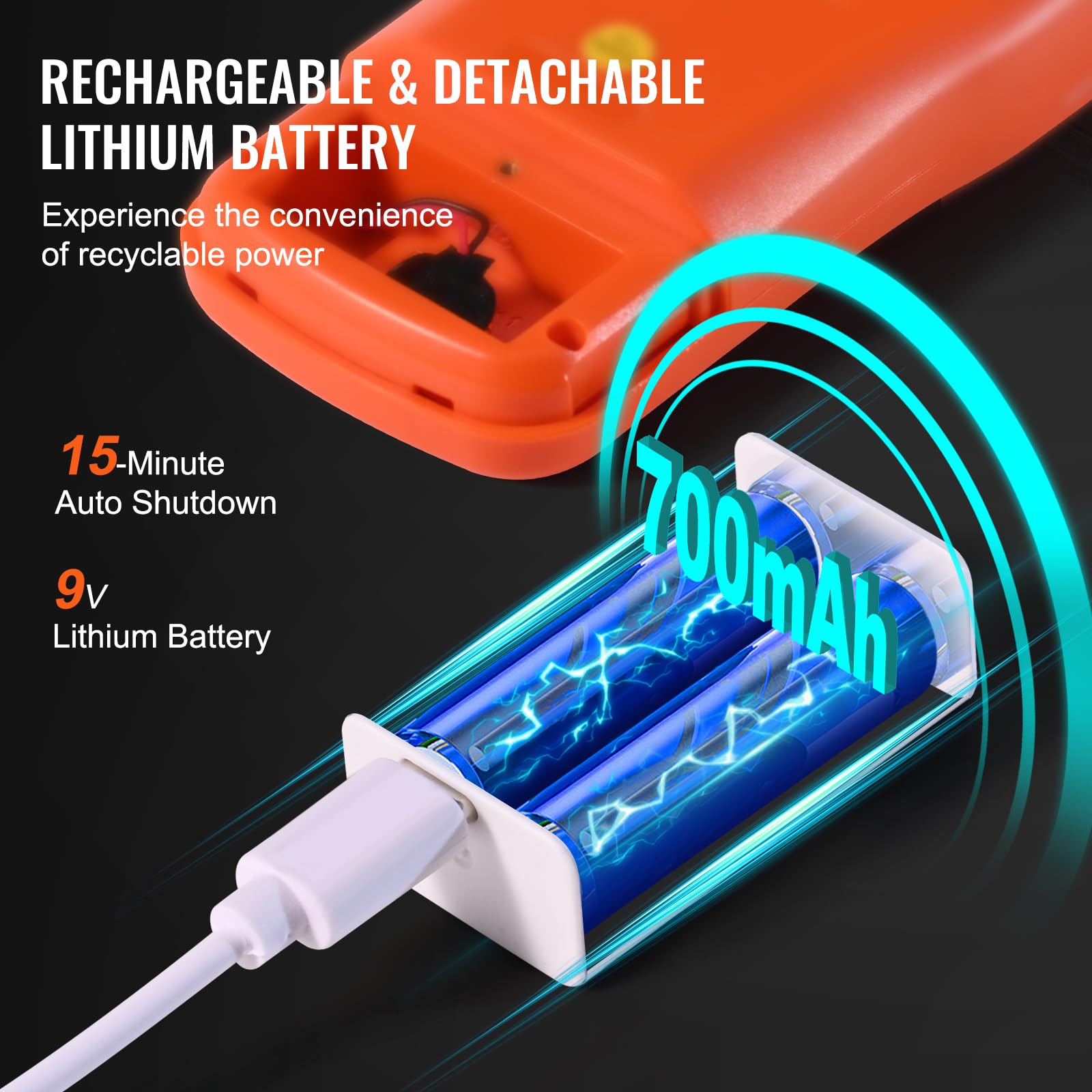 3-in-1 EMF Meter, 5Hz-6GHz, Handheld Rechargeable Electromagnetic Field Radiation Detector, Digital LCD EMF Tester for EF MF RF Home Inspections Outdoor Ghost Hunting 5G Cell Tower Temperature - Image 6