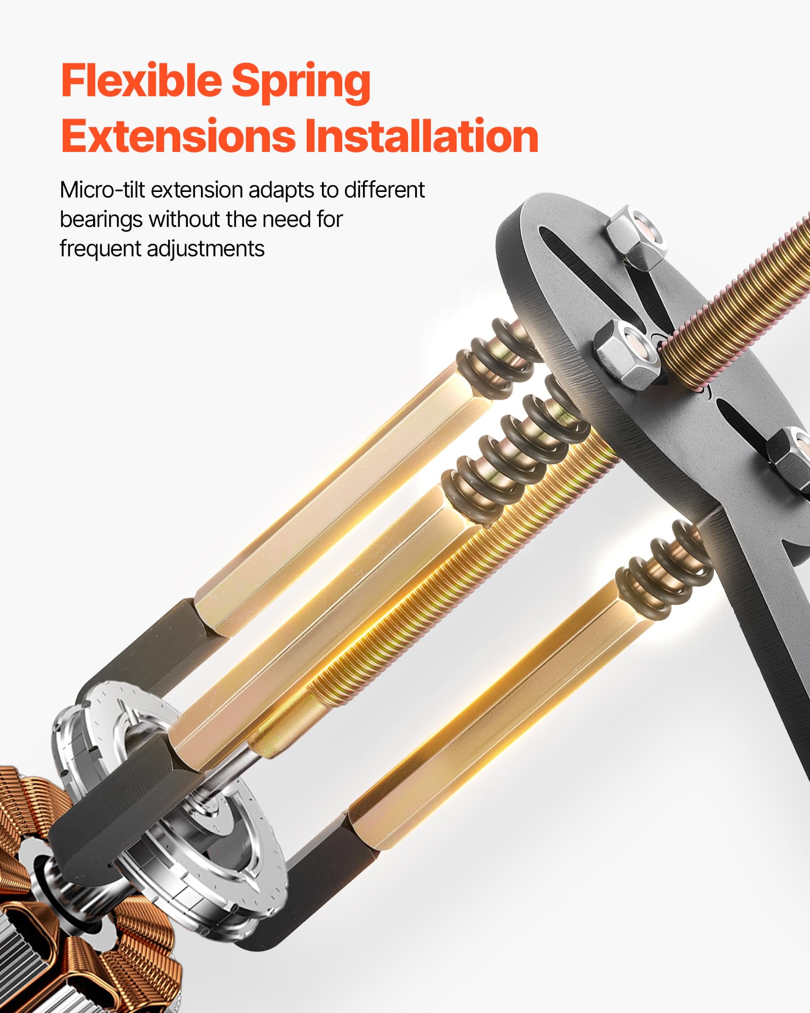 VEVOR 36-in-1 Bearing Puller Set, 36 PCS 3-Jaw Hook Puller for Internal External Bearings and Bearing Without Inner Shaft, Multifunctional Bearing Removal Tool with Heavy Duty Portable Storage Case - Image 4