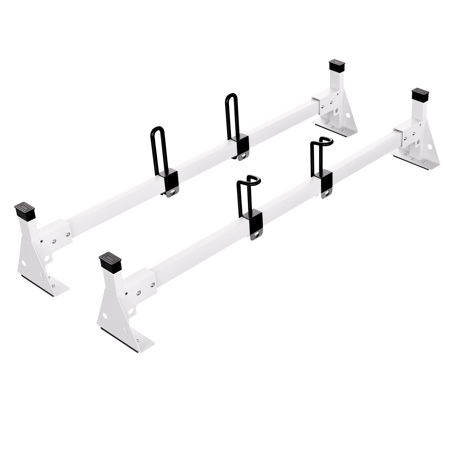 VEVOR 54" Van Roof Ladder Racks, 600 lbs Capacity Heavy-Duty Steel Roof Racks for Van, Drilling Racks with Straps, Fit for Ford Transit 150, 250, 350, 2015-2022, 2 Bars - Image 9