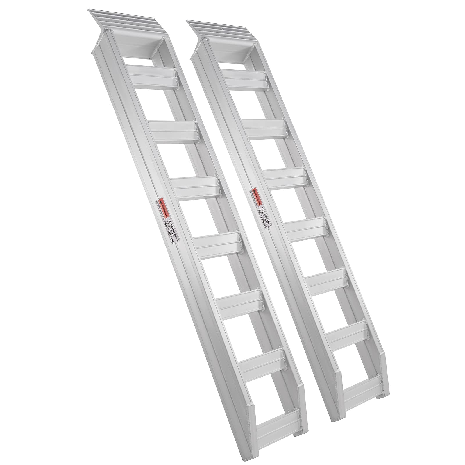 VEVOR Aluminum Ramps, 8810 lbs, Heavy-Duty Ramps with Top Hook Attaching End, Universal Loading Ramp for Motorcycle, Tractor, ATV/UTV, Trucks, Lawn Mower, 72" L x 15" W, 2Pcs - Image 10