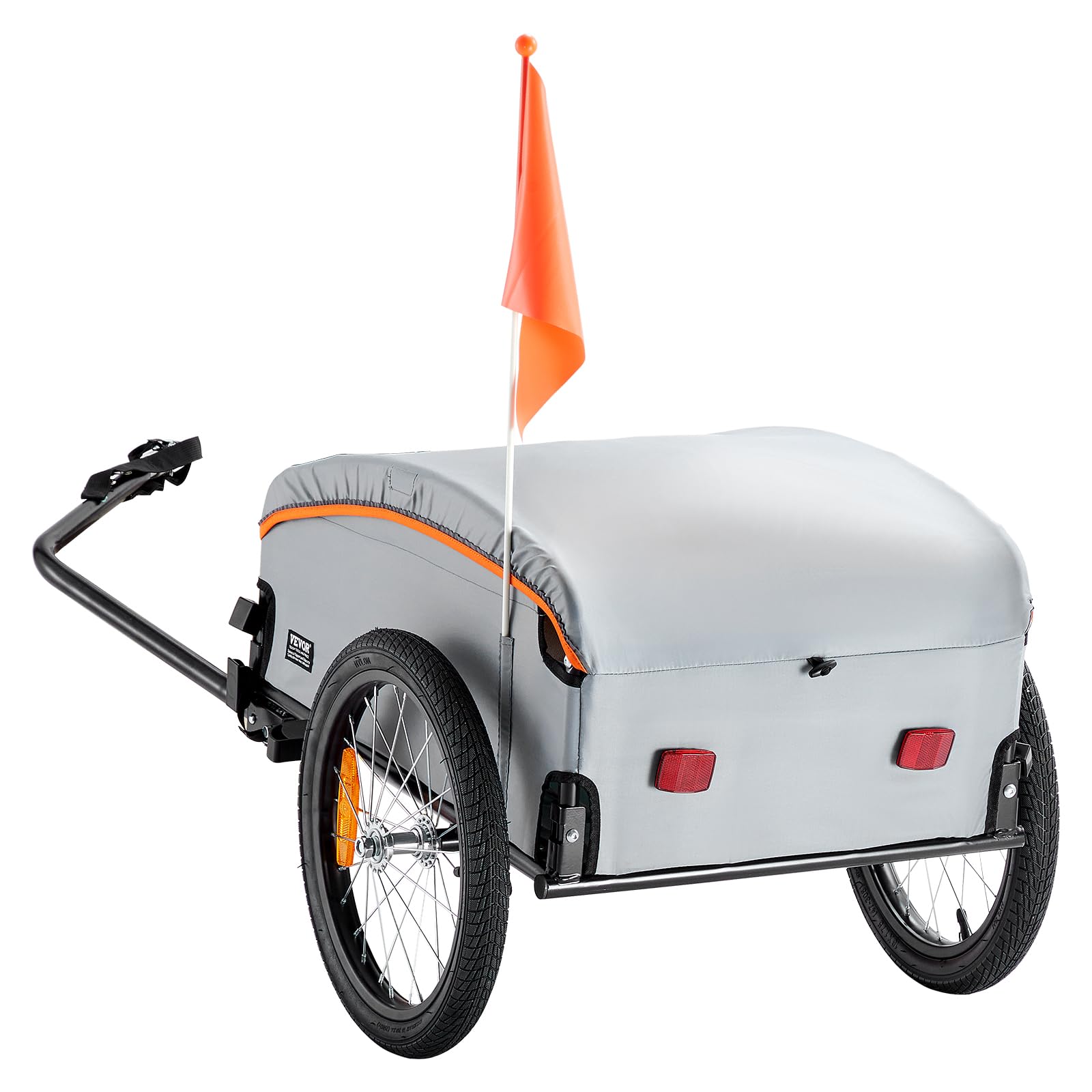 VEVOR Bike Cargo Trailer, 88/100/160 lbs Load Capacity, Heavy-Duty Bicycle Wagon Cart, Foldable Compact Storage with Universal Hitch - Image 9