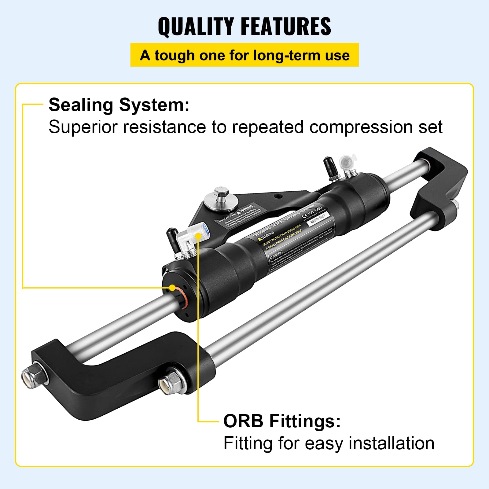 VEVOR Hydraulic Outboard Steering Kit - Image 5