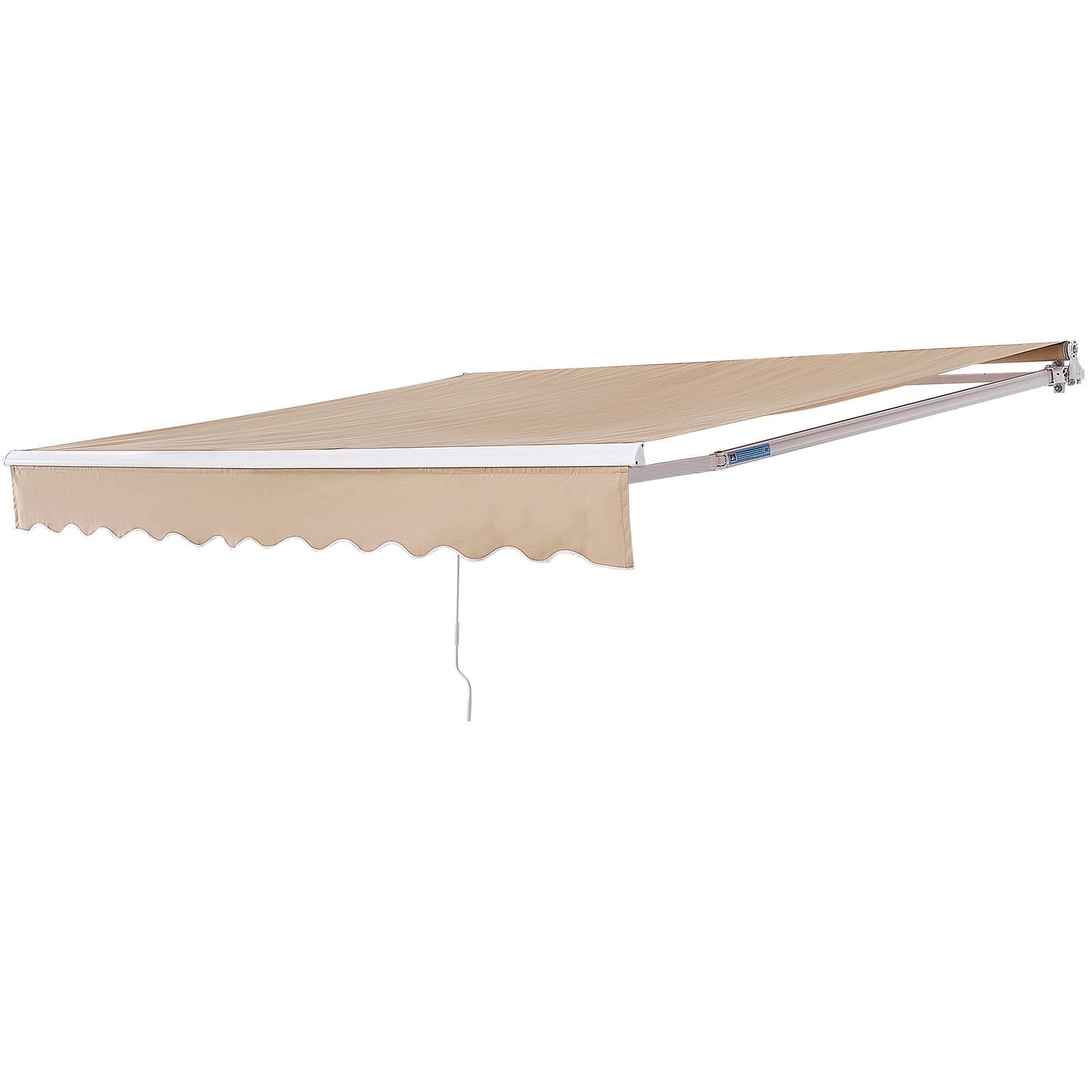 VEVOR Manual Retractable Awning, 12 x 10 ft Outdoor Patio Awning Retractable Sun Shade, Patio Door Window Water-Resistant Polyester Awning Sunshade Shelter with Crank Handle for Balcony, Backyard - Image 12