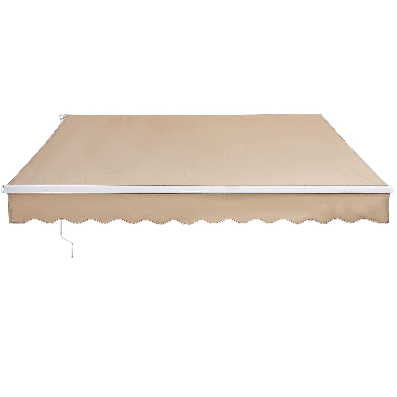VEVOR Manual Retractable Awning, 12 x 10 ft Outdoor Patio Awning Retractable Sun Shade, Patio Door Window Water-Resistant Polyester Awning Sunshade Shelter with Crank Handle for Balcony, Backyard - Image 9