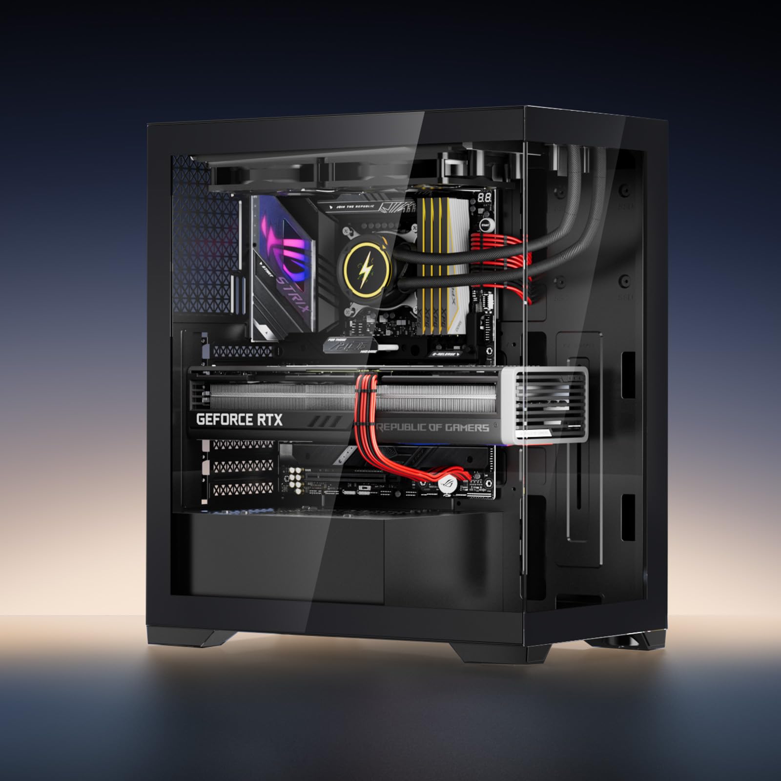 VEVOR PC Gaming Case, Mid-Tower, Computer Case with High-Airflow Tempered Glass Panel, Dust Filter, 2 x 120 mm Fans, Cable Management, for GPU up to 360 mm in Length, Compatible with ATX/M-ATX/ITX - Image 8