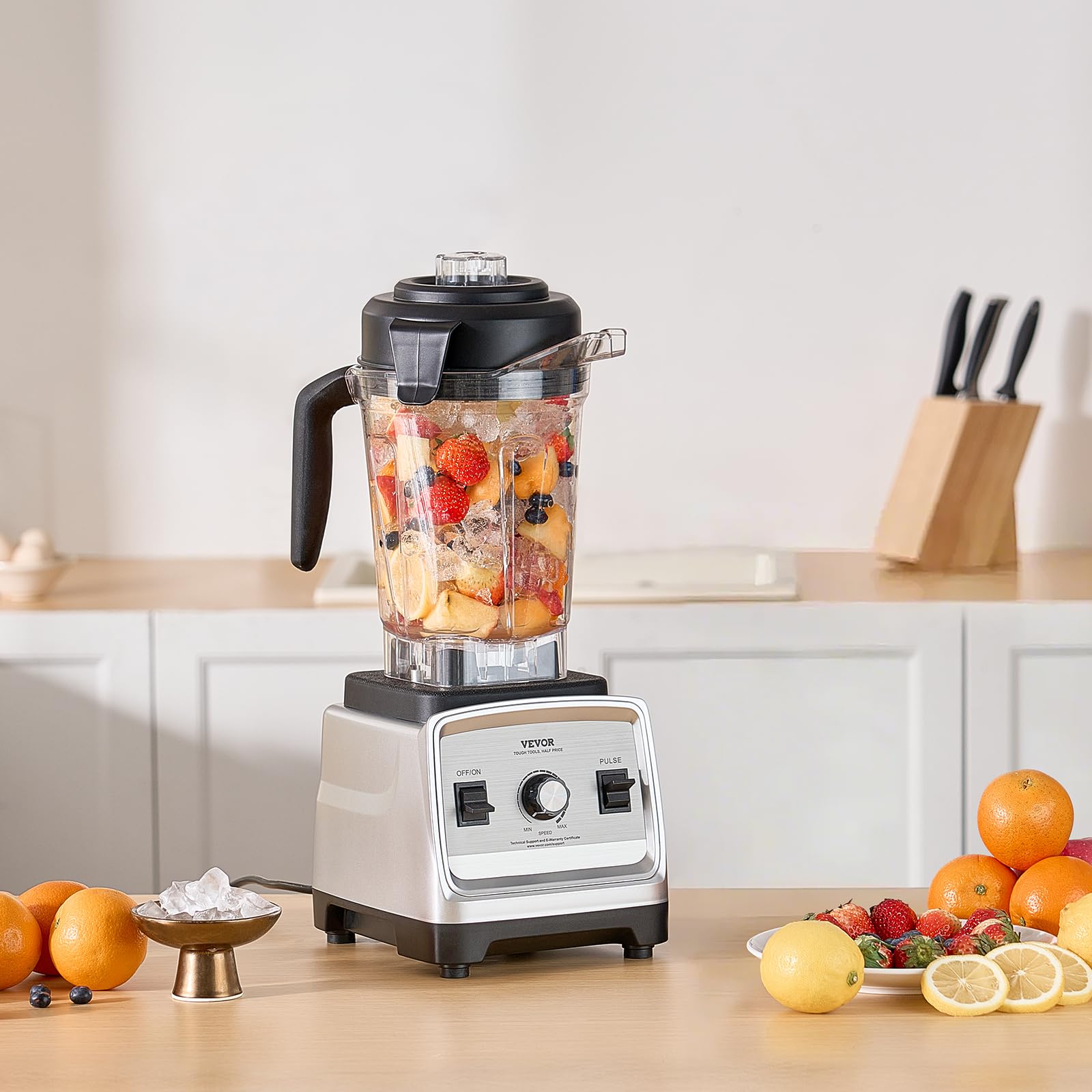 VEVOR Professional Blender for Smoothies, 85 oz 1400W,with Powerful Motor, Multi-Functional Food Processing for Smoothie/Milkshake/Juice, Fits for Kitchen - Image 8