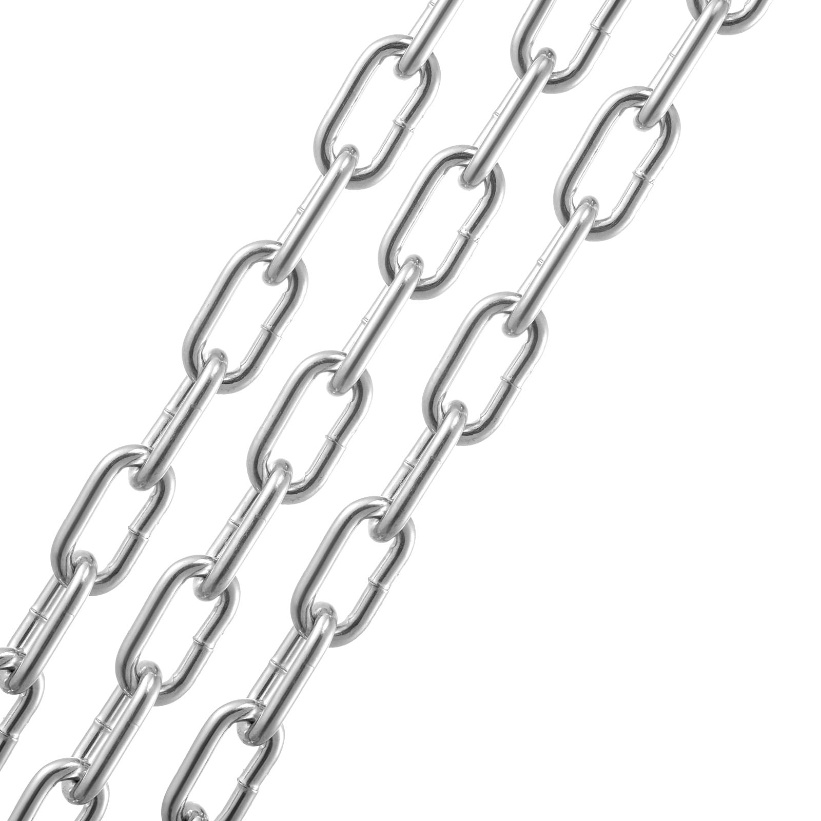 VEVOR Proof Coil Chain, 1/8" x 33', 350 lbs Safe Working Load, Zinc Plated Proof Tested Coil Chain with Two Quick Links, Galvanized Carbon Steel Link Chain for Towing, Hanging, Camping, Pet Towing - Image 10