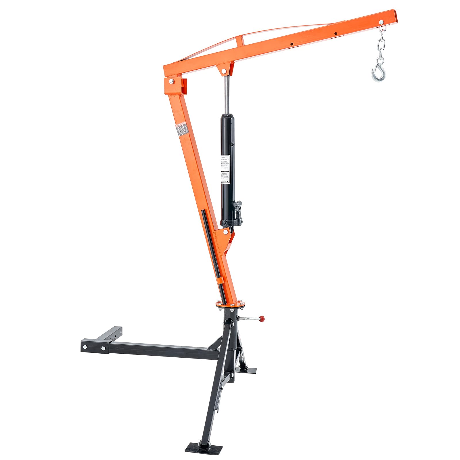 VEVOR Receiver Hitch Mounted Hydraulic Pickup Truck Crane, 1000 lbs Capacity, 360° Swivel, Three Boom Capacities of 500 lbs, 750 lbs & 1000 lbs, for Lifting Goods in Construction, Forestry, Factory - Image 10
