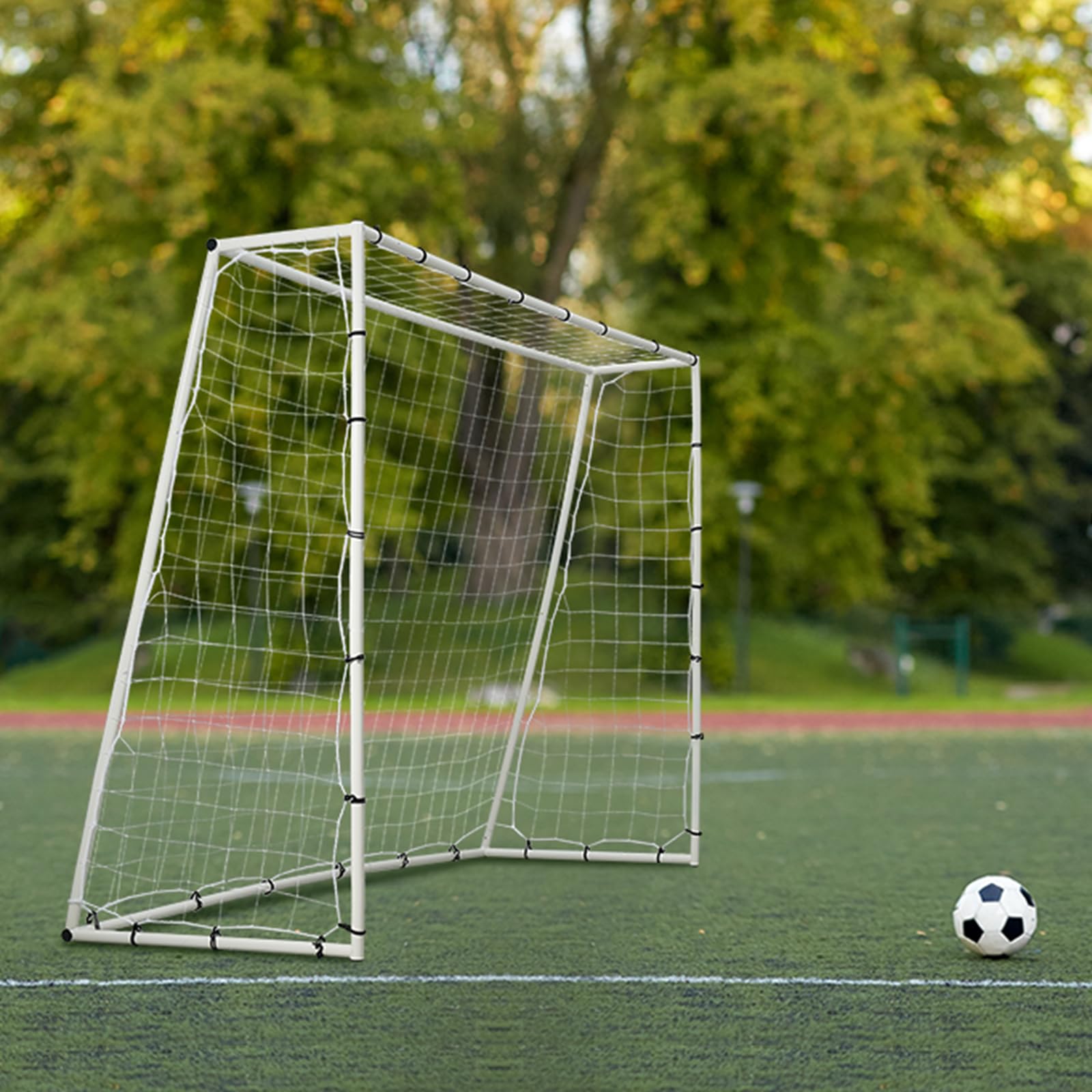VEVOR Soccer Rebound Trainer, Iron Soccer Training Equipment, Sports Football Rebounder Wall, Double-Sided Rebounding Net, Easy Assembly, Perfect for Backyard Practicing, Solo Training, Passing - Image 8