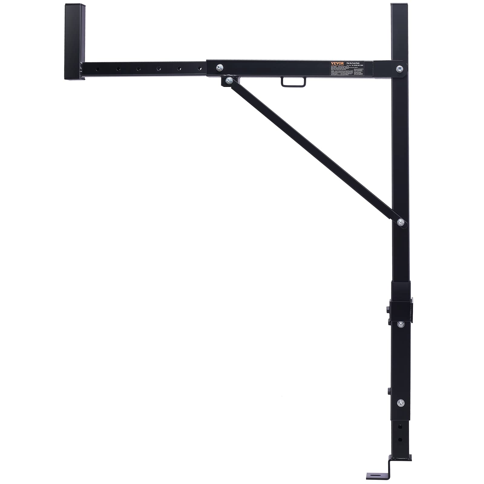 VEVOR Truck Rack, 19-34inch Extendable Truck Ladder Rack, 38.6"-43.6" Adjustable Height, 250 lbs Capacity Steel Ladder Rack for Truck, Heavy Duty Truck Bed Rack for Kayak, Surfboard, Lumber, Ladder - Image 9