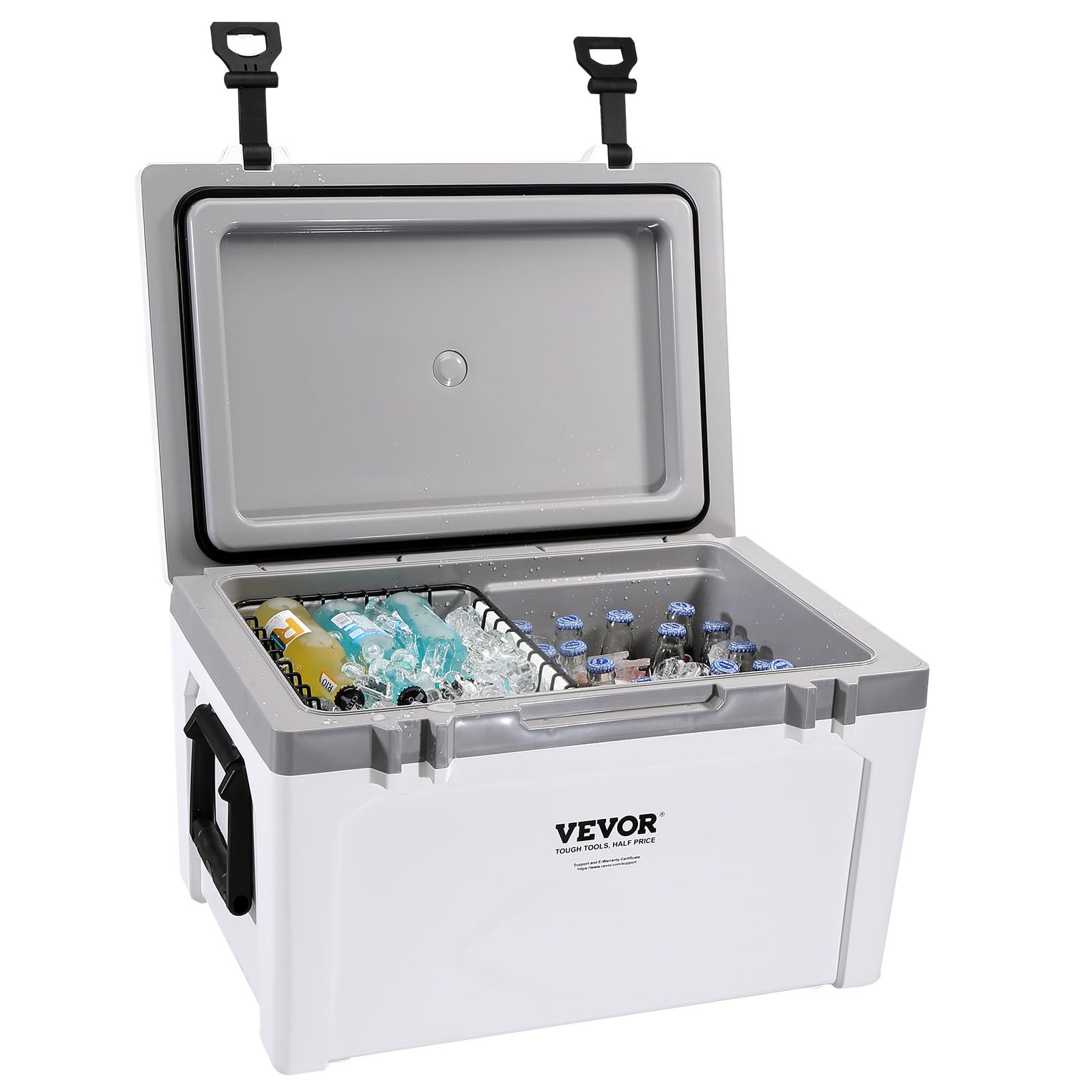 VEVOR Ultra-Light Hard Cooler, Ice Retention Cooler with Heavy Duty Handle, Ice Chest Lunch Box for Camping, Travel, Outdoor, Keeps Cool for up to 6 Days, 30% Lighter Than Rotomolded Coolers - Image 9