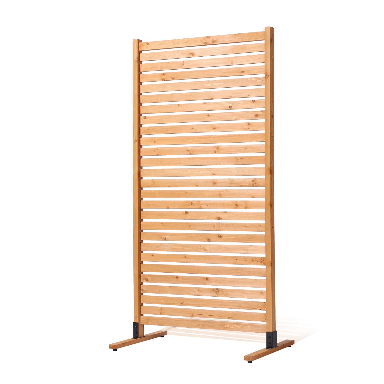 VEVOR Wooden Privacy Screen,36" W x 73" H Outdoor Privacy Screen, Freestanding Wood Privacy Panel with Stand,Outdoor Divider for Balcony Patio Lawn Garden - Image 12